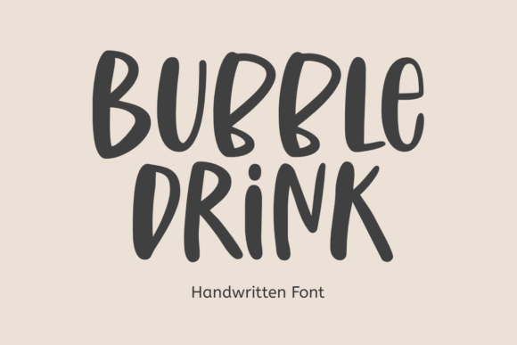 Bubble Drink: A Script Font for Editorial Design